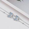Dorunmo Butterfly Anklet Bracelets for Women 925 Sterling Silver Blue