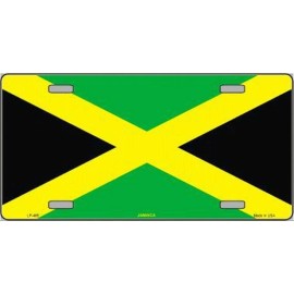 DIGIART INTERNATIONAL JAMAICA FLAG NOVELTY LICENSE PLATE TAG / PLAQUE