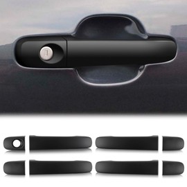 SUERAUTO4X4 Car Door Handle Cover Scratch Protector for Ford Ranger PX1 PX2 PX3 2011-2022 Accessories, Key Entry Exterior Door Handle Cover Trims Guards, Matte Black 4PCS