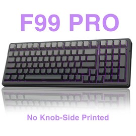 AULA [New] AULA F99 Pro Wireless Mechanical Gaming Keyboard,Gasket Hot Swappable Custom Keyboard,RGB Backlit,Pre-lubed Linear Switches,Side Printed PBT Keycaps,Tri-Mode 2.4GHz/USB-C/BT5.0  boyfried gift full size numpad volume knob office bluetooth keybo