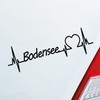 Hellweg Druckerei Bodensee Heart Pulse Sea Love Car Sticker Rear