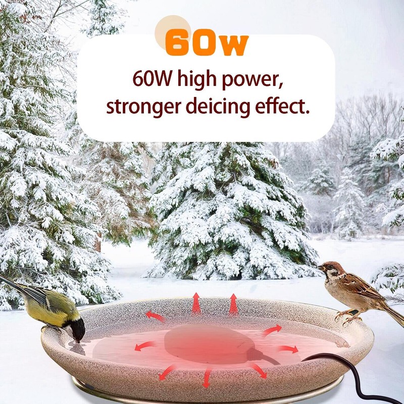 DIGITEN Birdbath Deicer Bird Bath Heater for Outdoors in Winter