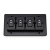 Leisure LED Modern Quadruple SPST On-Off Switch with Bezel, 12-Volt,