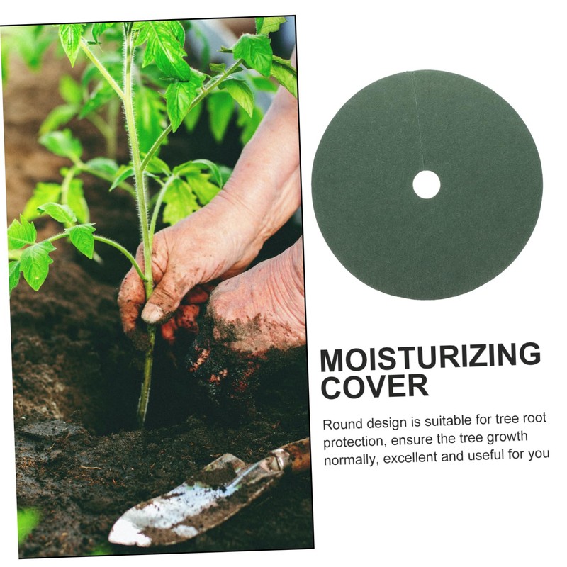 Levemolo 10pcs Tree Root Protection Mats Non Woven Mulch Rings