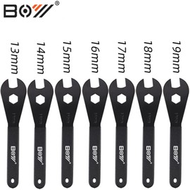 KMRDND Bicycle Cone Wrench Set Tool (13, 14, 15, 16, 17, 18, 19 mm) Bicycle Wheel Hub Axle Nut Install Remover Cycling Wrench