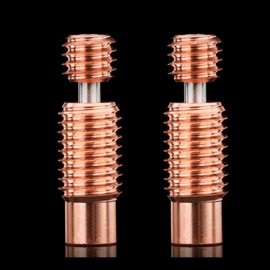 BZ 3D Pack of 2 V6 Bimetal Heatbreak, V6 All Metal Bi-Metal Heat Break for V6 Volcano Hotend, Heating Block for Prusa i3 MK2 MK3 Heatbreak 1.75 mm Filament Smooth.