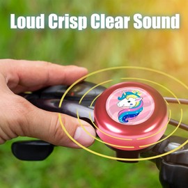 Akkya Bike Bicycle Bell Horn for Kids Adults Unicorn Cycling Handlebars Knee Scooter Accessories for Women Girls Electric Mountain Bike Ring Bell Biking Bicicle Accessories Loud