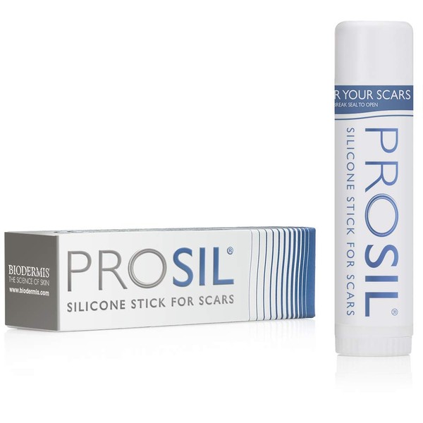 Pro-Sil Patented Silicone Scar Treatment Stick - Clinically Proven to Reduce the Appearance of Scars - Easy Glide-on Applicator, 17g