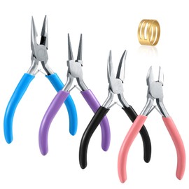 Jewellery Pliers Set, Jewellery Making Tools Kit, Needles Nose Plier, Long Nose Pliers, Chain Nose Pliers, Wire Cutter, Jewelry Pliers Craft Tools for Beading Jewelry Necklace Making Repair Supplies