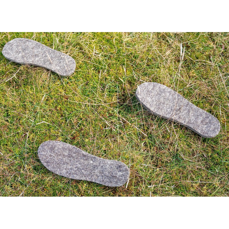 Men's Snug Feet 100% Herdwick Felt Boot Insole Grey