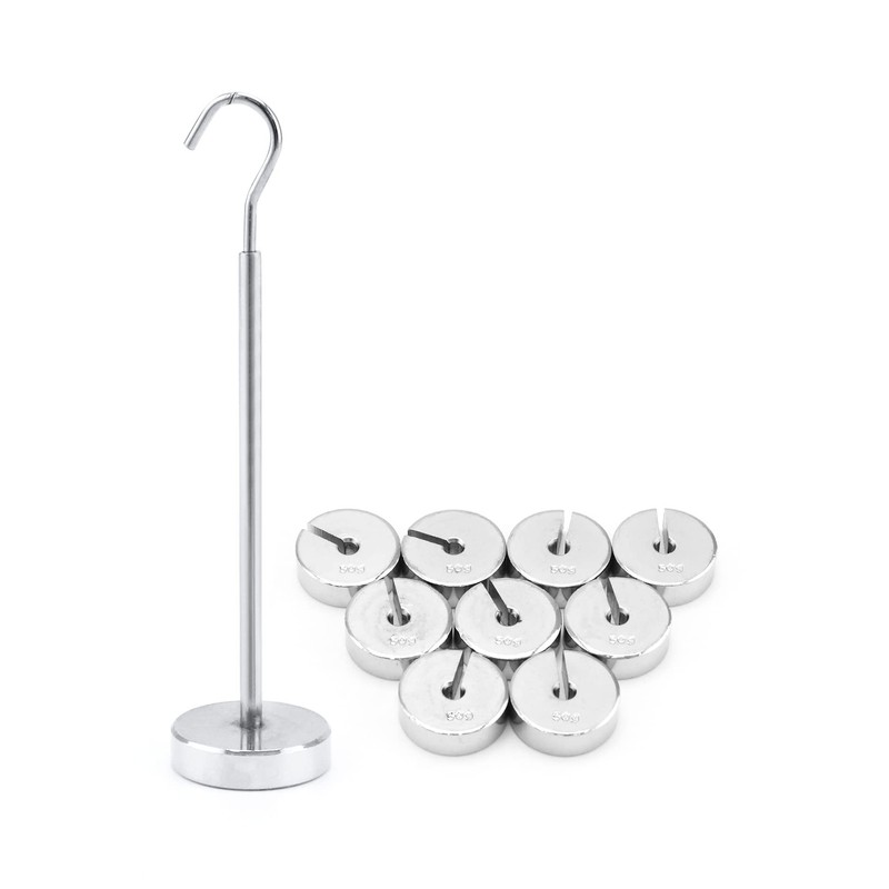 QWORK Slotted Weight Set, 9 Pcs Slotted Mass Set with