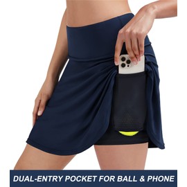 Ewedoos Tennis Skirt Womens Skorts with Pockets Shorts Tennis Skirts for Women Athletic Golf Running Pickleball Midnight Blue