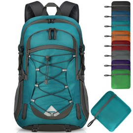 Lightweight Hiking Backpack 40L Packable Hiking Daypack for Men Women Waterproof Camping Backpack Hiking Bag Foldable Backpack Outdoor Sport Travel Daypack for Climbing Trekking Camping,Green