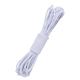 1/8 Inch White Bungee Cord, 40 Feet Heavy Duty Elastic Shock Cord Nylon Stretch String Bungee Rope for DIY Crafting Sewing, Luggage, Camping, Tie Downs (White, 1/8 inch x 40 ft)
