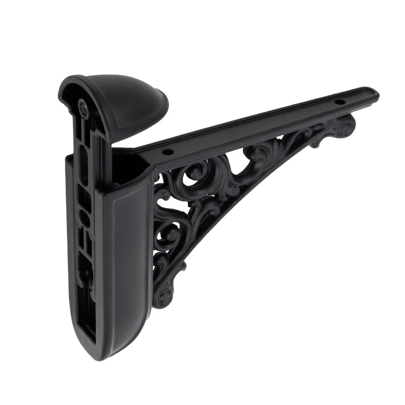 Chinflly Adjustable Shelf Brackets Antique Black Metal Wall Mount Shelving