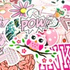 Cute Preppy Pink Stickers,50Pcs Waterproof Vinyl Aesthetic Girly Stickers for