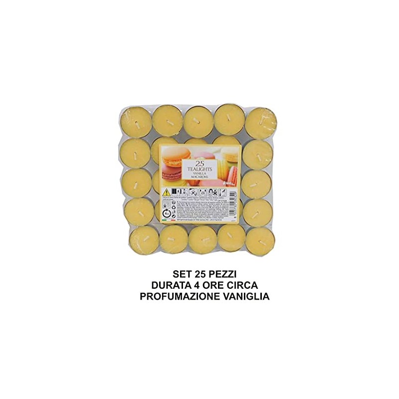 Price's Petali Range Vanilla Macroons Tealights 25 Pack