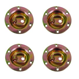 Pit Posse 11011-4 Cargo Trailer Recessed D Ring Floor Rope Anchor Tie Downs – 3,500 Lbs Breaking Strength – Securing Tie-Downs for Pickup Truck Bed, SUV, or Hauling Motorcycles (4 Pack)