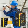 POWSTR 18 in Heavy-duty Tool Backpack with USB Port,Waterproof Electrician