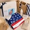 Inflatable Pool Float with Sunshade Canopy – American Flag Water