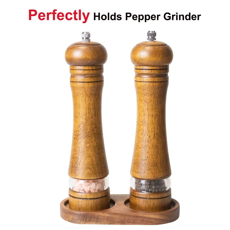 TooWoom Salt and Pepper Grinder Mill Tray, Larger Retro Color