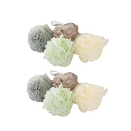 DOITOOL 8pcs Bath Flower Bubble Making Soft Bath Puff for Exfoliating and Cleansing Skin Random Color Sponge for Relaxing Shower