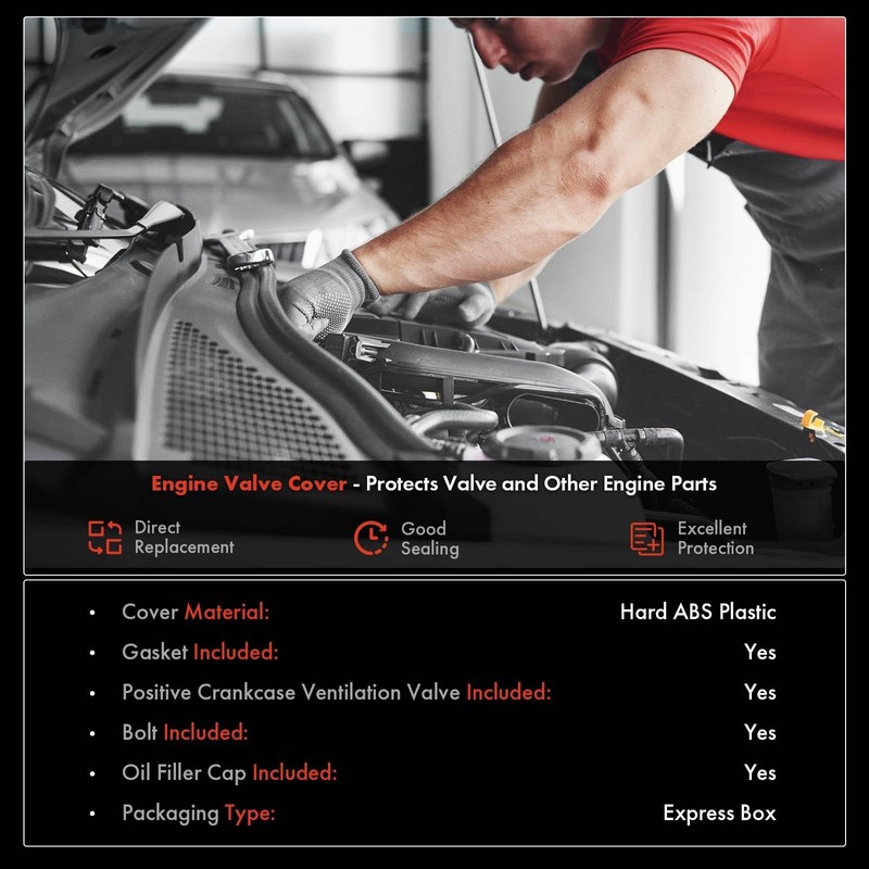 A-Premium Engine Valve Cover Kit, with Bolt & Oil Filler