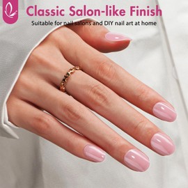 SXVME Pink Soft Gel Nail Tips Short Almond Pre-colored Gel Tips Short Oval Press on Nails Pre Applied Tip Primer Natural Acrylic Fake Nails Extensions for DIY Nail,300Pcs