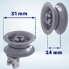 4 Pieces of Dishwasher Wheels for Upper Basket - with