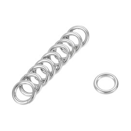 sourcing map Metal O Ring 20mm(0.79") ID 3.8mm Thickness Non-Welded Rings for Hardware DIY Silver Tone 20pcs