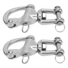 2PCS Snap Shackle 316 Stainless Steel Quick Release High Strength