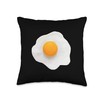 Chef Fried Egg Cooker Egg Lovers Cooking Breakfast Throw Pillow