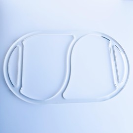 Oval 2 Section Valet Tray Router Template, Clear Acrylic Router Jig, Woodworking Template, Craft Template