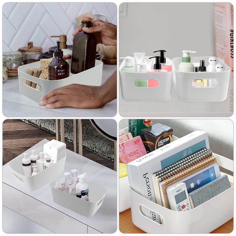 Lre Co. Pack of 5 Small Plastic Baskets, Storage Box,