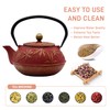 SECHUDO Cast Iron Teapot Tea Kettle with Stainless Steel Infuser