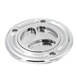 NBX- Chrome Keyless Gas Cap Twist Off Aluminum Racing Fuel Tank Cap For Compatible with Kawasaki ZX-14R/ ZZR1200 /ZRX1200R /Z1000 /ZX-10R /ZX-9R /ZX-6RR /ZX-6R