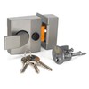 Standard Deadlocking Nightlatch, 40mm Backset, Complete with Rim Cylinder Lock