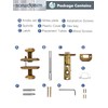 SORWDUERM 1 Pack Antique Brass Door Knobs Interior Privacy Door