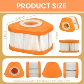 （4PK）595853 & 597265 Air Filter with Pre Filter, Works with 115P02,115P05,123P02,123P07,123P0B,123P32,125P02,125902