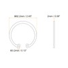 sourcing map 5Pcs 58mm Internal Retaining Ring Circlip, 304 Stainless