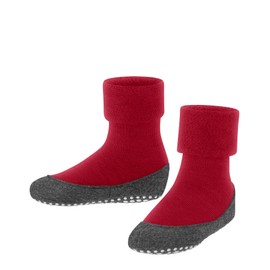 FALKE Unisex Kids Cosyshoe K HP Wool Grips On Sole 1 Pair Grip socks, Pink (Red Pepper 8074), 4.5-5.5