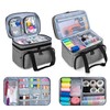 BAFASO Double Layer Sewing Accessories Organizer with 2 Detachable Pouches,