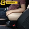 AOMSAZTO Beige Armrest Console Covers for CRV Honda 2017-2022 Leather