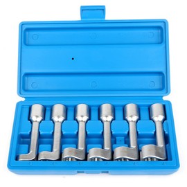 AINTIER 6-Pcs 1/2 L-Type Drive Diesel Injector Fuel Line Injection Sockets Wrench Set Fit For Most Diesel Engines (12mm 14mm 16mm 17mm 18mm 19mm)