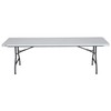 Lifetime 22980 Folding Utility Table, 8 Feet, White Granite