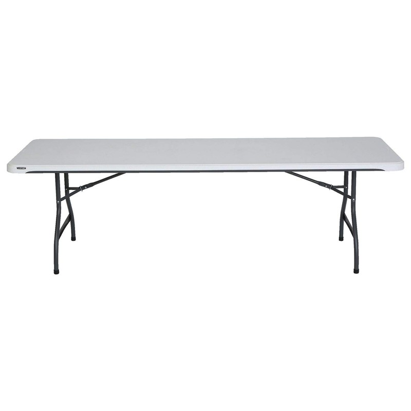Lifetime 22980 Folding Utility Table, 8 Feet, White Granite