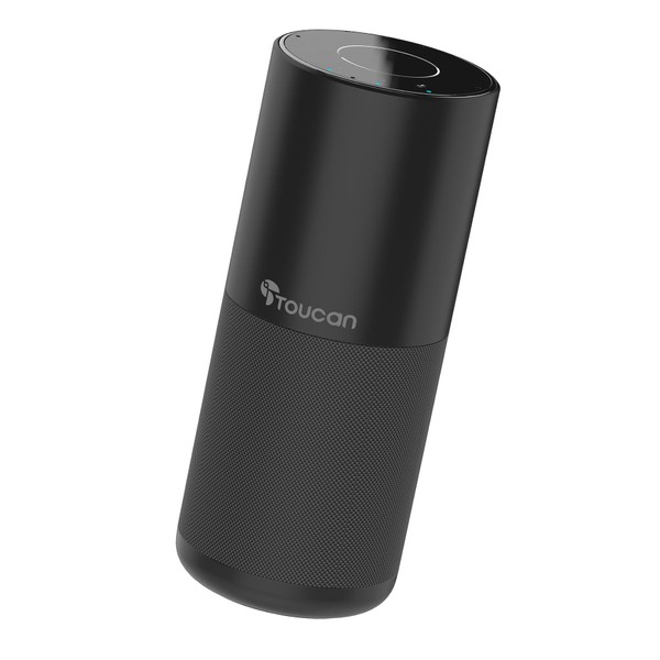 TOUCAN Bluetooth Speaker with 4 Built-in Echo-Canceling Microphone,Durable Bluetooth Speaker