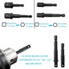 YUENTOEN 8Pcs Impact Socket Adapter Set, Socket to Drill 1/4"