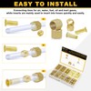 Siptenk 180PCS 1/4" Brass Compression Fittings Sleeves Ferrules Inserts Nuts