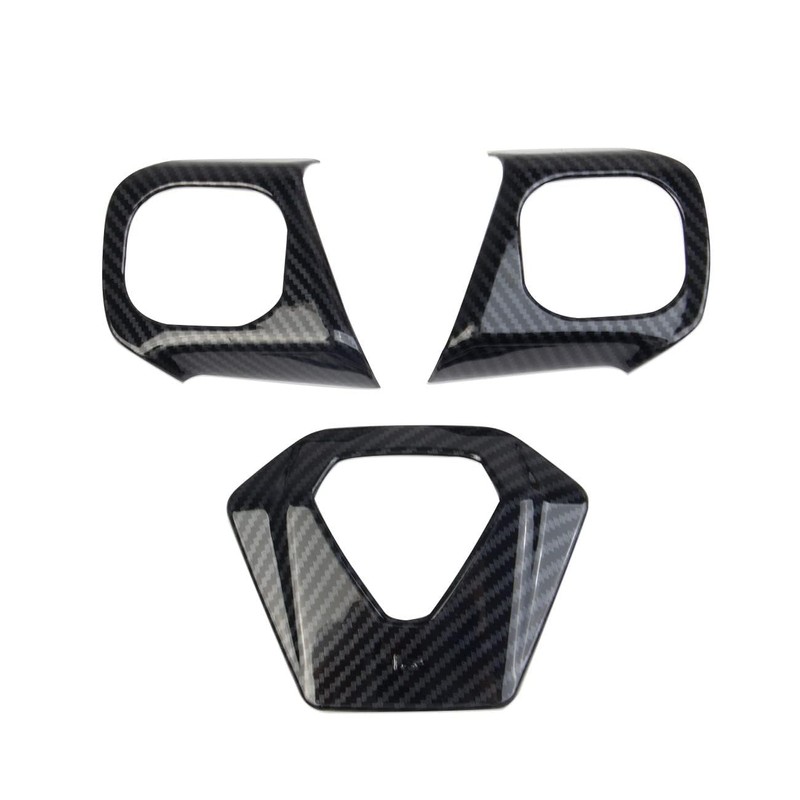 Carbon Fiber Steering Wheel Cover Molding Trims Accessoriess for Polaris